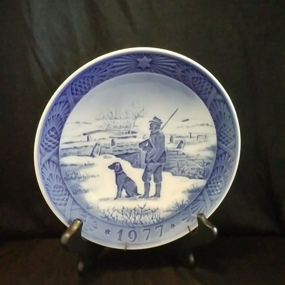 Royal Copenhagen Other - ROYAL COPENHAGEN CHRISTMAS PLATE 1977 IMMERVAD BRIDGE Denmark